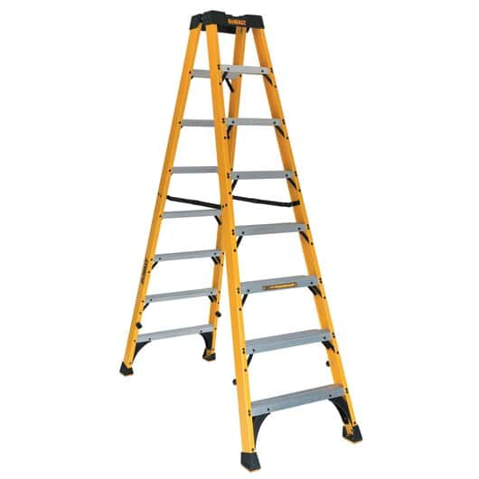 DEWALT 8 ft Fiberglass Twin Front Step Ladder