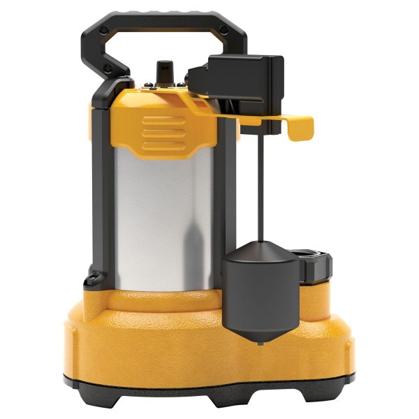 DEWALT 1HP SUMP PUMP-STAINLESS STEEL CAST IRON ALUMINUM-SUBMERSIBLE-AUTOMATIC-VERTICAL SWITCH