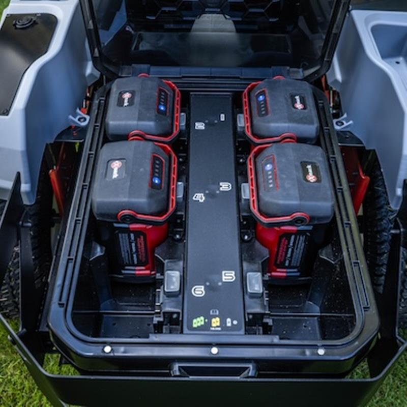 Exmark Quest V-Series with Flex-Force 60V Battery and 42" Electric Series 2 Deck Exmark Quest V-Series with Flex-Force 60V Battery and 42" Electric Series 2 Deck