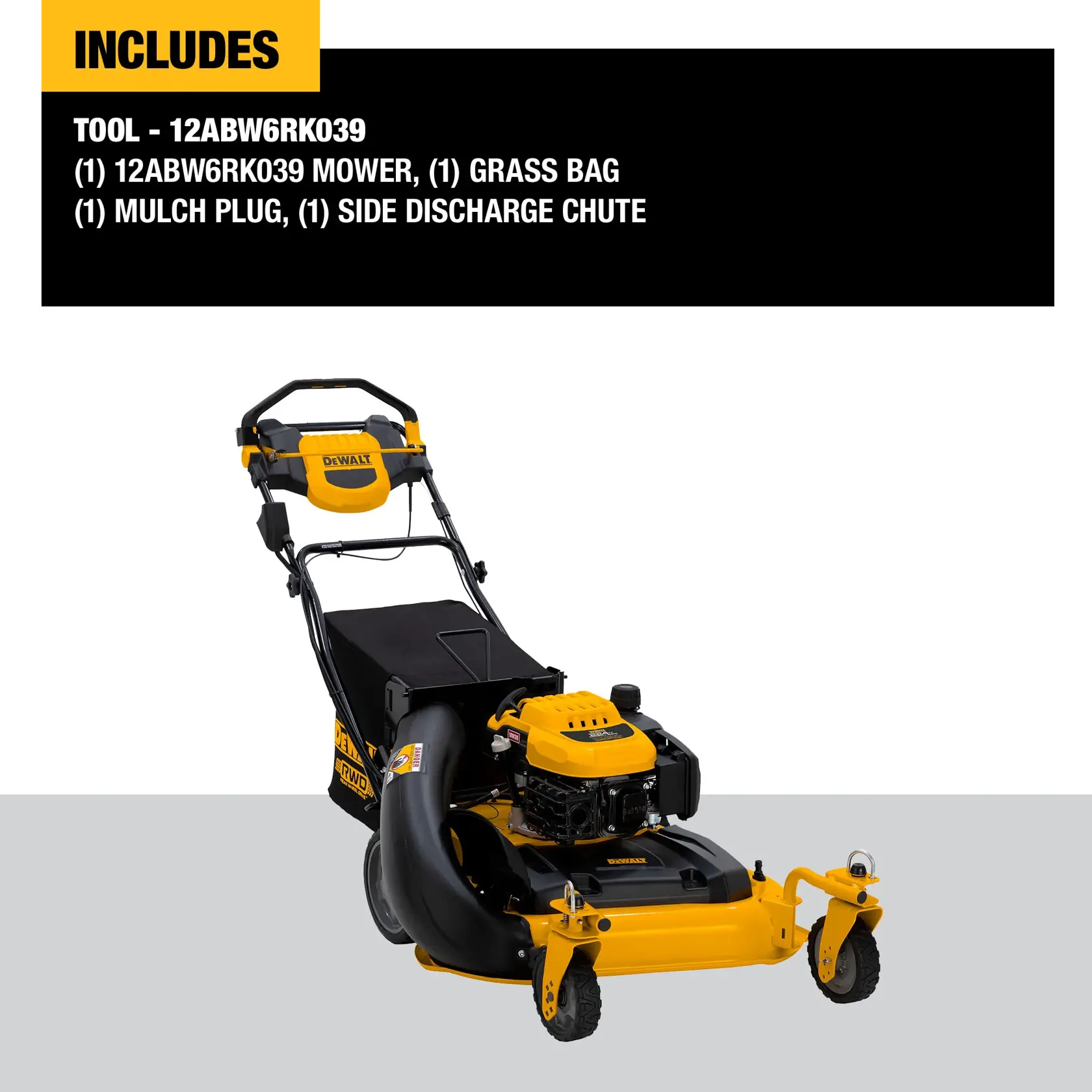 DEWALT® 28-in. 224cc RWD Self-Propelled 3-in-1 Lawn Mower With PowerAdapt™