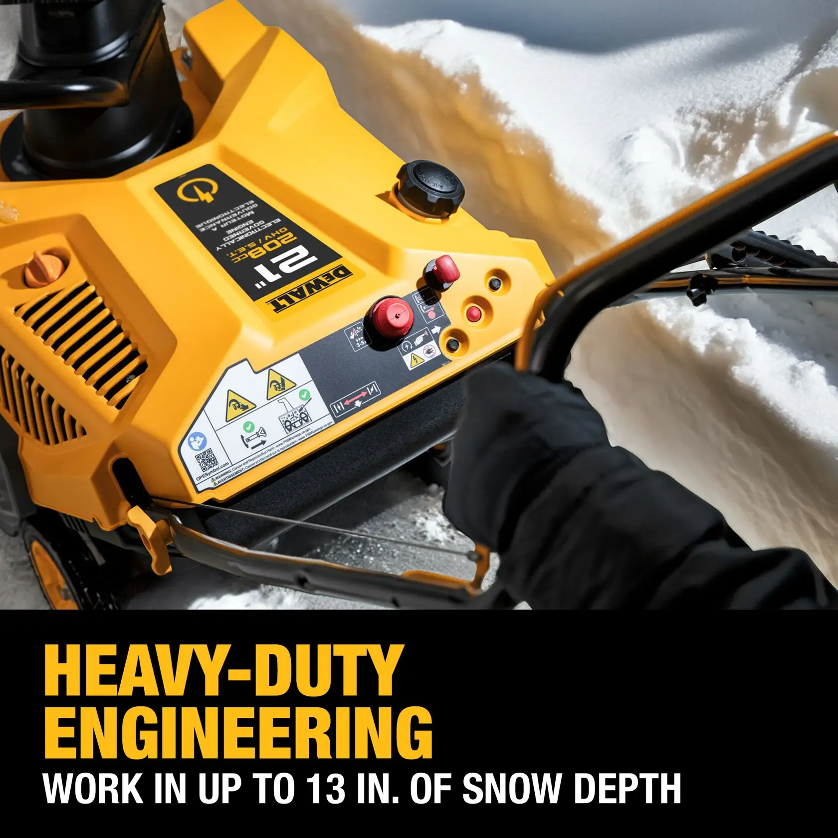 DEWALT® 21-in. 208cc Single Stage Auger-Propelled Snow Blower with POWERADAPT™