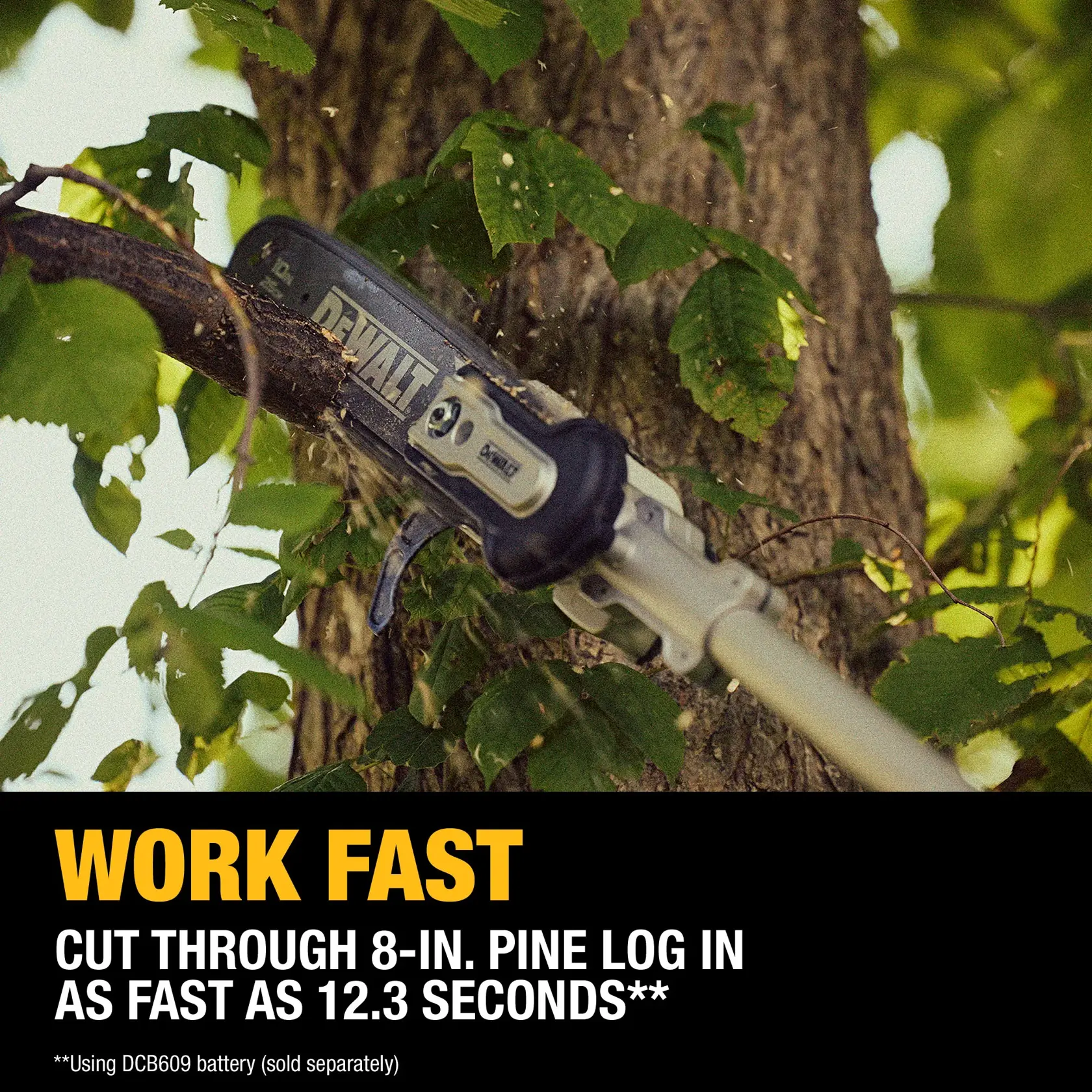 DEWALT® 60V MAX* 10-in. 140-in. Telescoping Pole Saw (Tool Only)