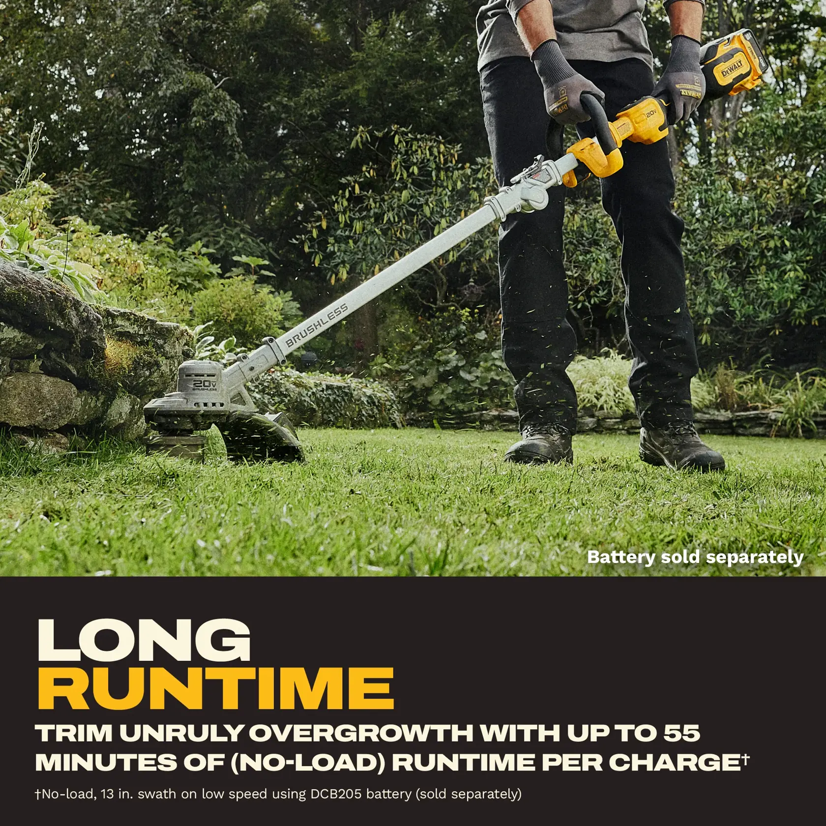 DEWALT® 20V MAX* Brushless Cordless Foldable String Trimmer (Tool Only)