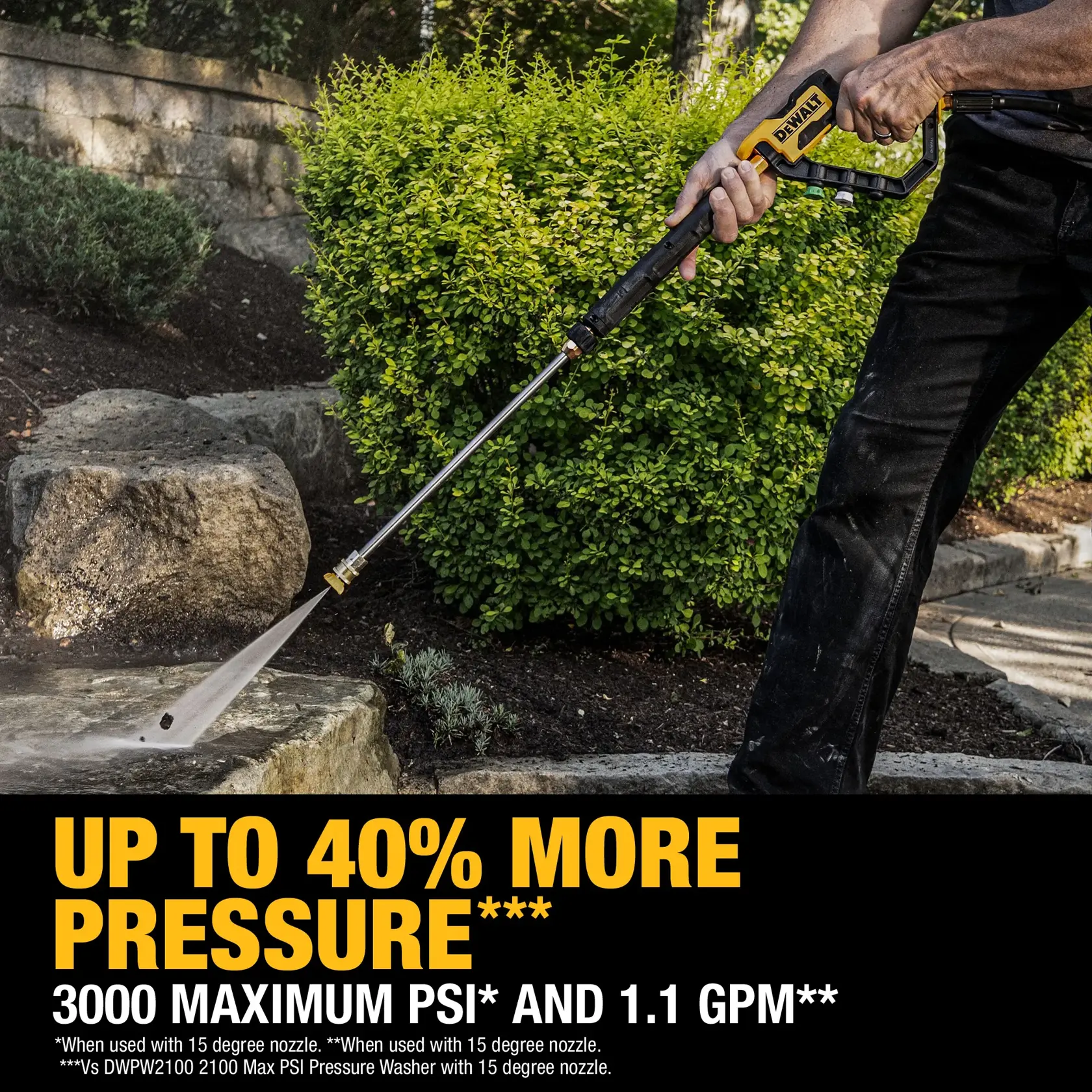 DEWALT® 3000 MAX PSI* 1.1 GPM** Brushless Electric Jobsite Pressure Washer